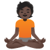 🧘🏿 person in lotus position: dark skin tone display on Google